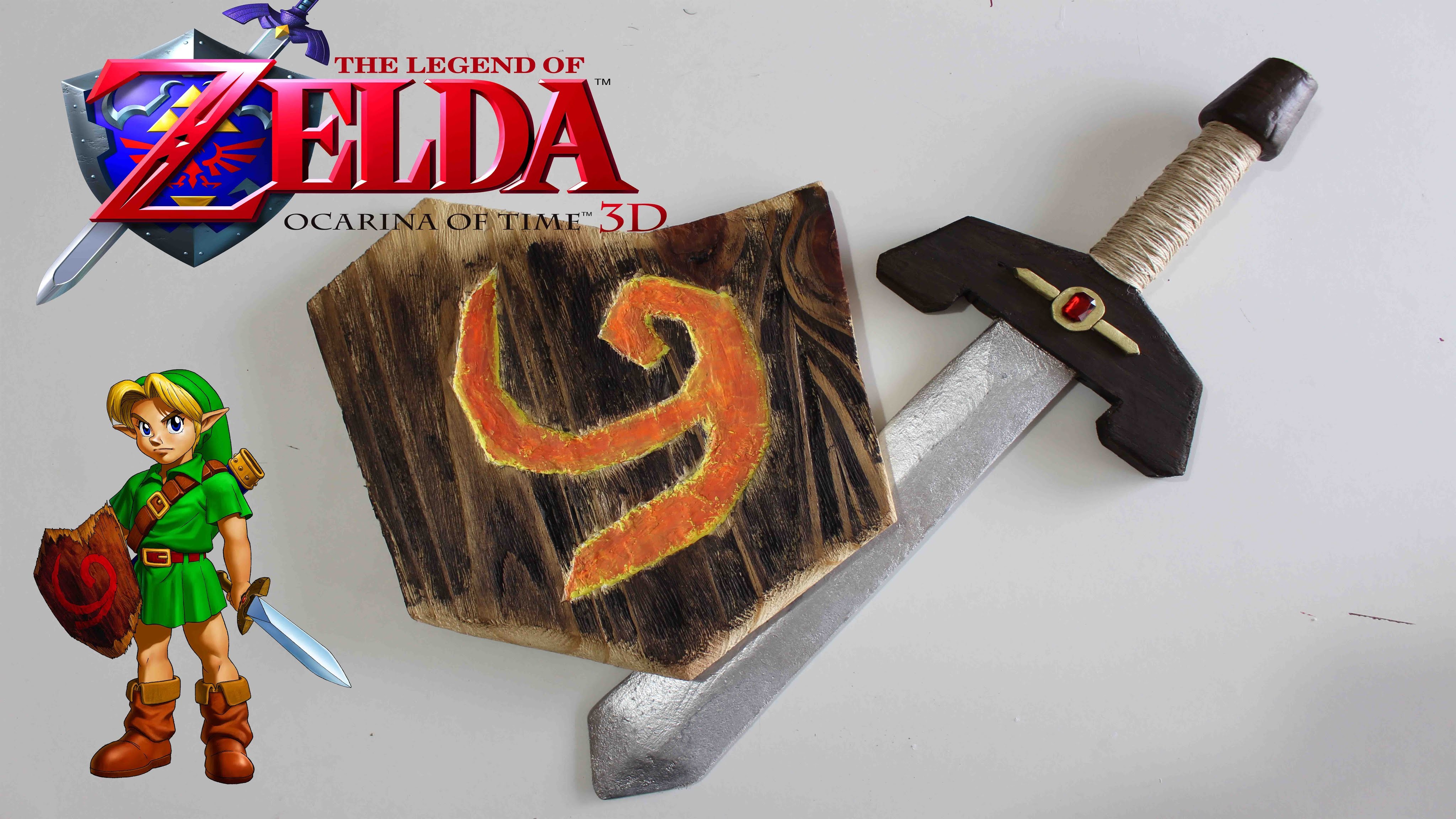 Escudo Deku y espada kokiri, Zelda Ocarina of Time - Dcrafting