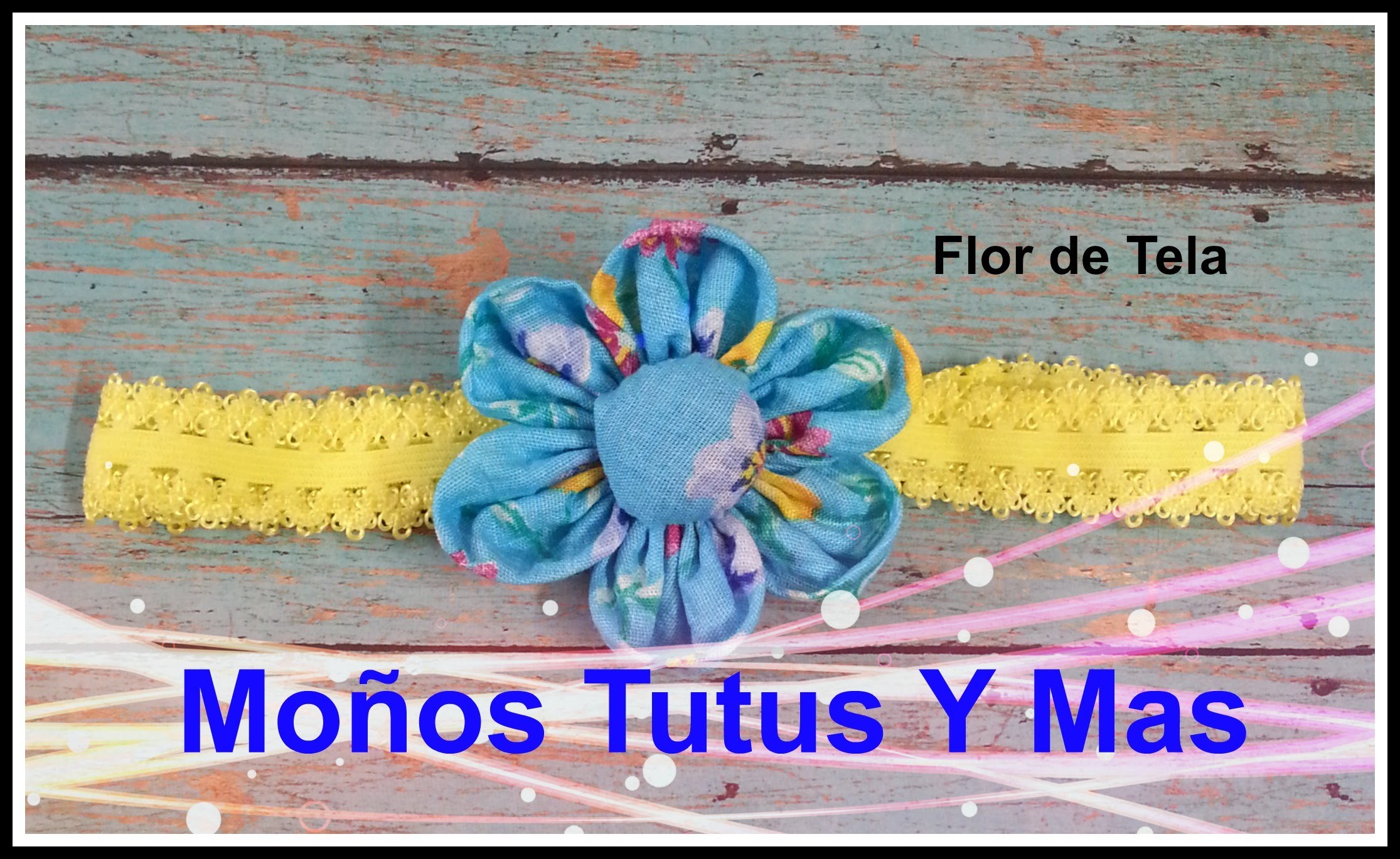 FACIL FLOR CON RETAZO DE TELA Paso a Paso EASY TO MAKE FABRIC FLOWER Tutorial DIY How To PAP