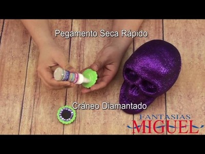 Cráneo Diamantado Con Aplicaciones