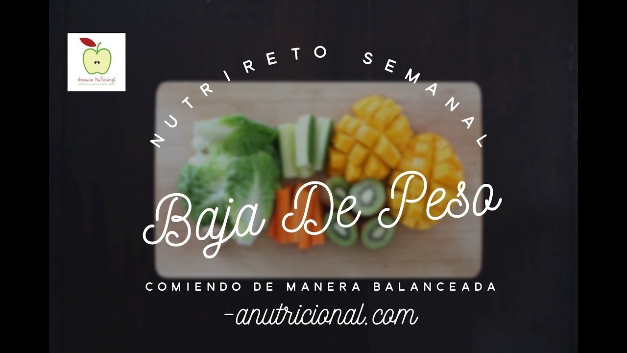 NUTRIRETO SEMANAL: BAJA DE PESO COMIENDO DE MANERA BALANCEADA. ANUTRICIONAL TV