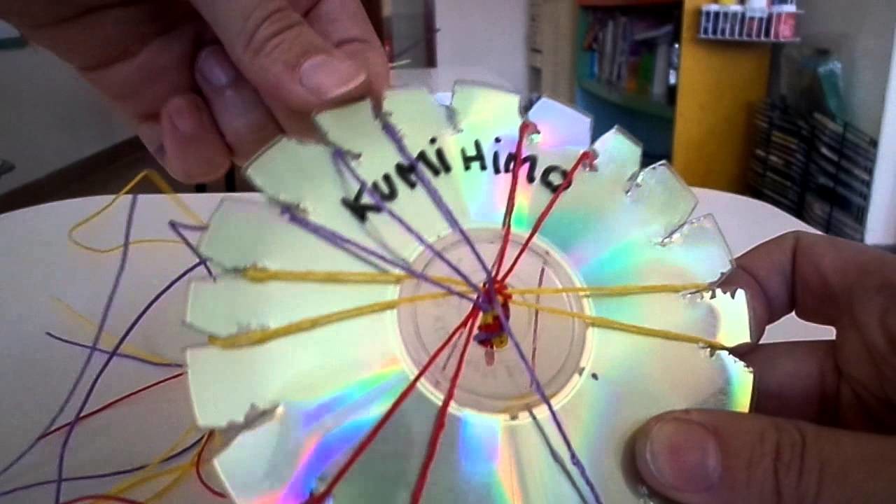 Disco Kumihimo de CD ideal para actividad de niños
