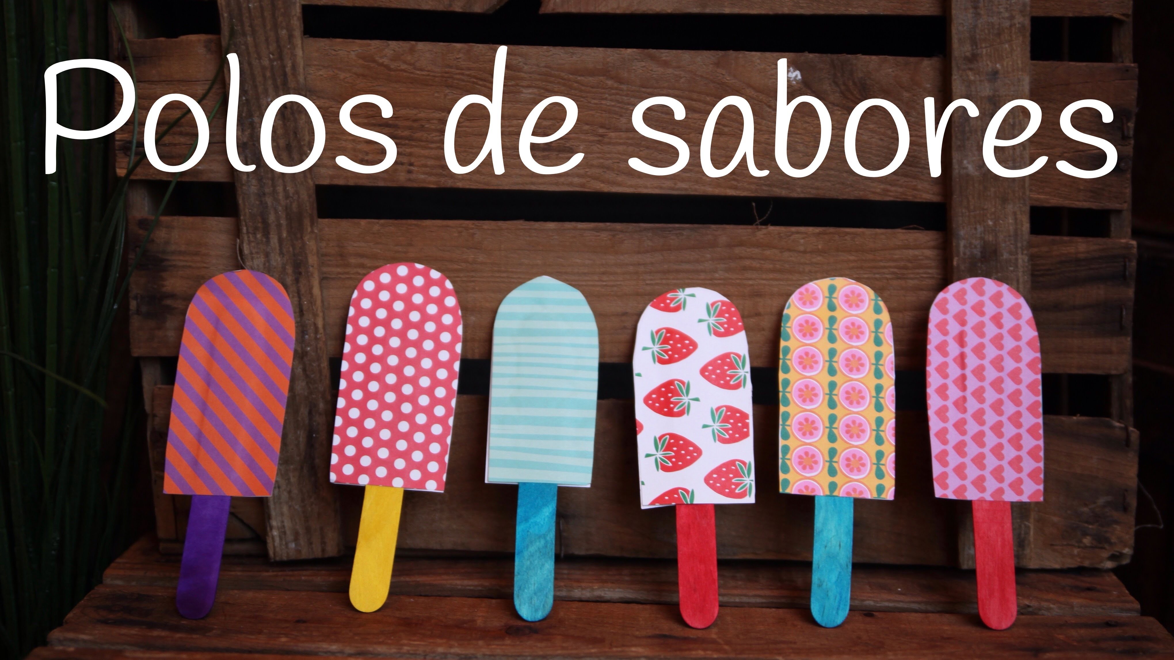 Polos de helado con PALOS | Ideas para decorar un CUMPLEAÑOS de verano