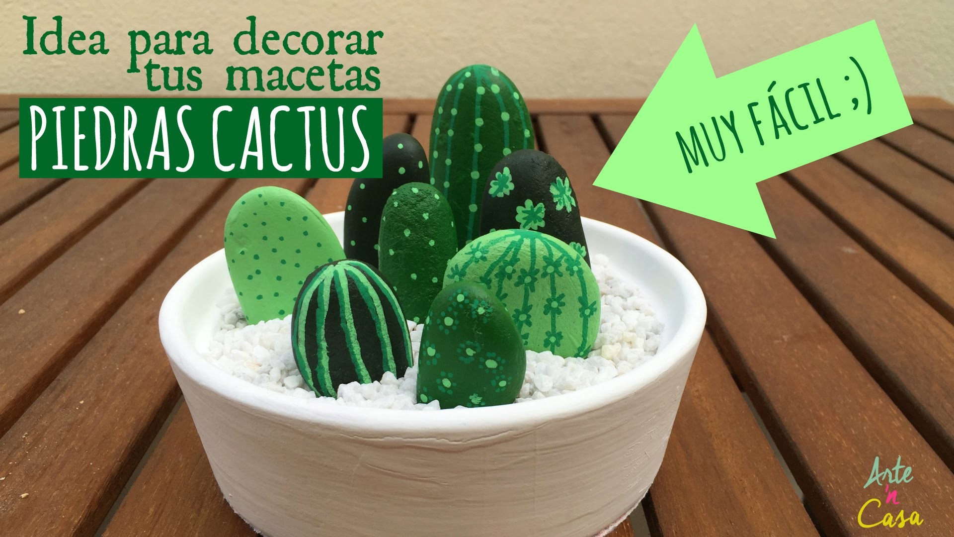 Cómo hacer cactus con piedras