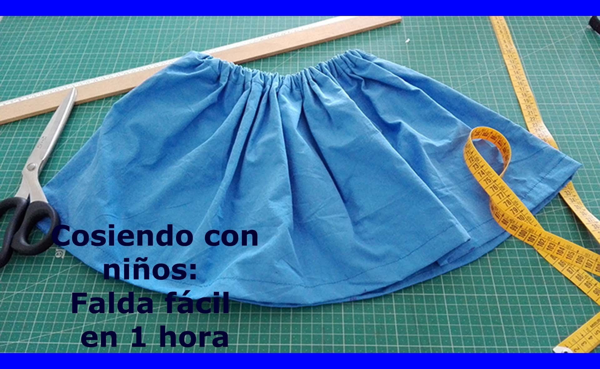 DIY: Como hacer una falda fácil y sencilla para la función del colegio en cosiendo con niños