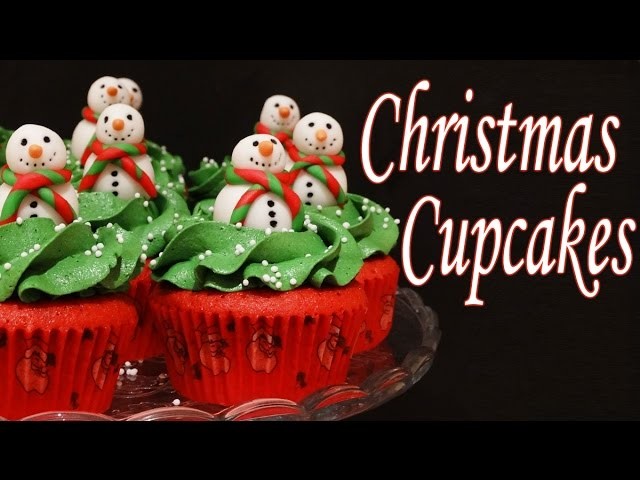 Receta de cupcakes de navidad decorados con fondant