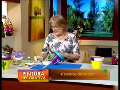 Macetas decoradas | Mónica Godfroit en Bienvenidas Tv