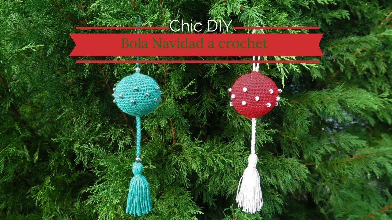 Bola Navidad Crochet.Christmas ball crochet