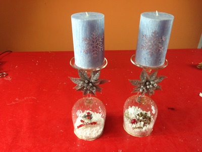 Candelabros con copas para navidad