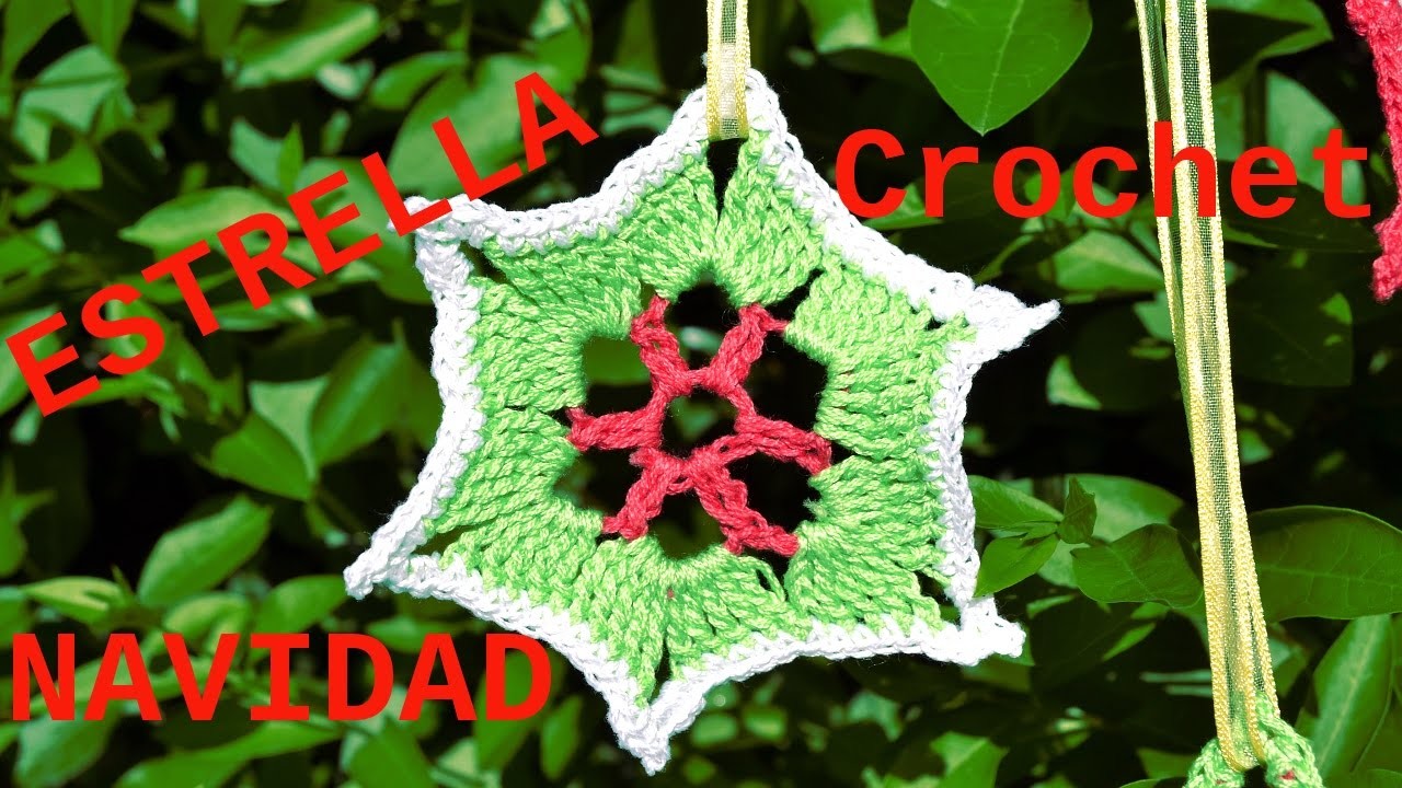 Como hacer Estrellas en tejido crochet para Navidad tutorial paso a paso