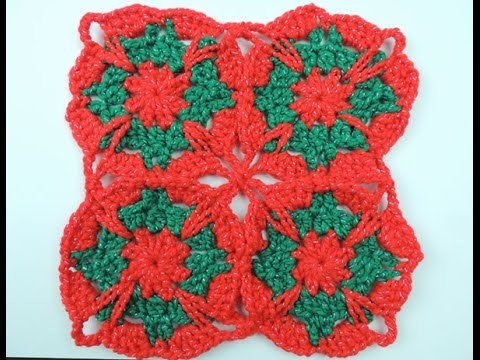 Crochet: Cuadrado # 18 en Dos Colores