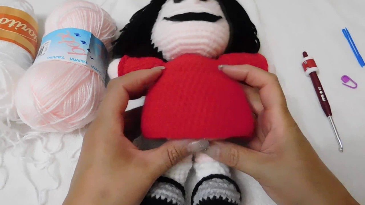 Cuerpo muñeca Mafalda a crochet (ZURDO)
