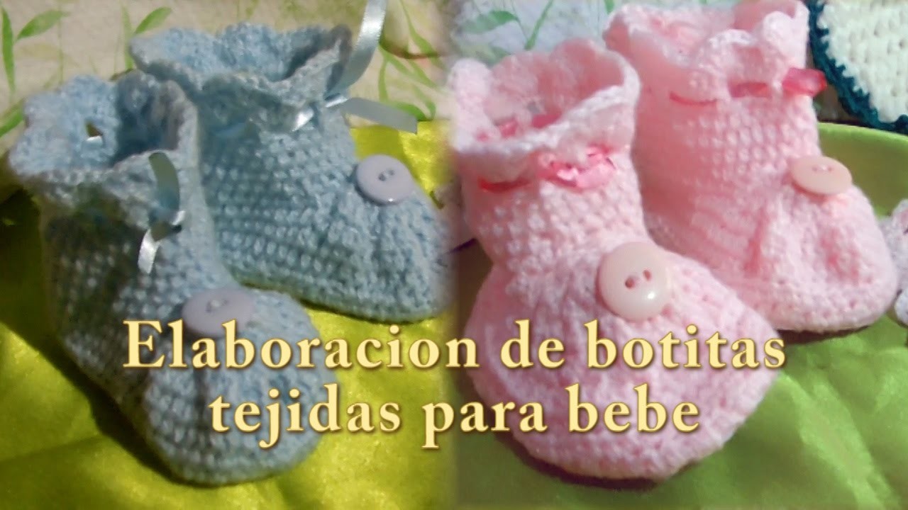 Elaboracion de botitas tejidas para bebé |Creaciones y manualidades angeles