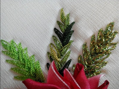 HOJA DE PINO BORDADA(Embroidered Pine Leaf)