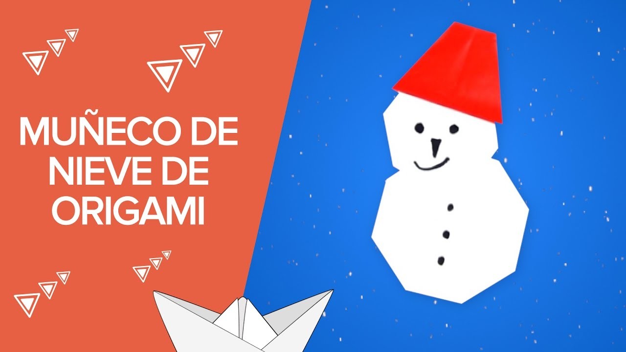Muñeco de nieve de origami | Manualidades de Navidad