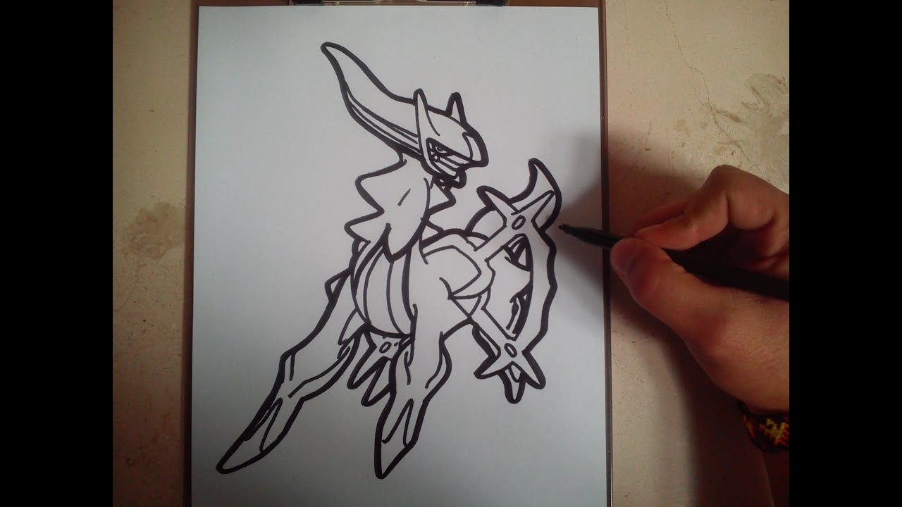 COMO DIBUJAR A ARCEUS - POKEMON. how to draw arceus - pokemon