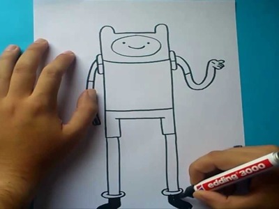 Como dibujar a Finn con cuerpo paso a paso - Hora de aventuras | How to draw Finn - Adventure time