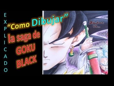 COMO DIBUJAR A GOKU SSJ2 VS ZAMASU Y TRUNKS VS GOKU BLACK. How to Draw BLACK Goku saga. PARTE 1