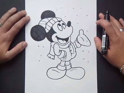 Como dibujar a Mickey Mouse paso a paso 4 - Disney | How to draw Mickey Mouse 4 - Disney