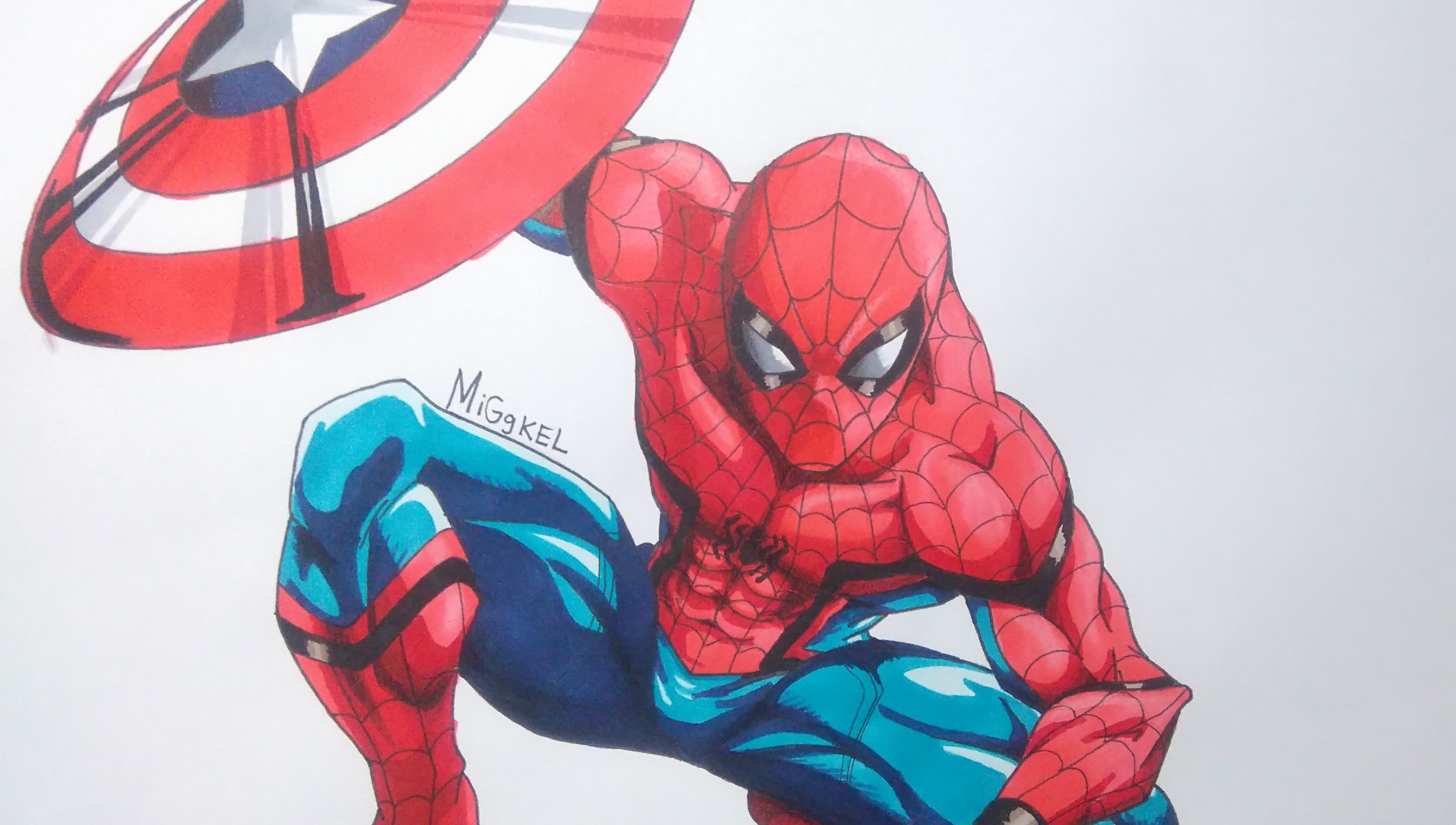 Como dibujar a SPIDERMAN Civil War version manga. how to draw Spiderman Civil War Manga version