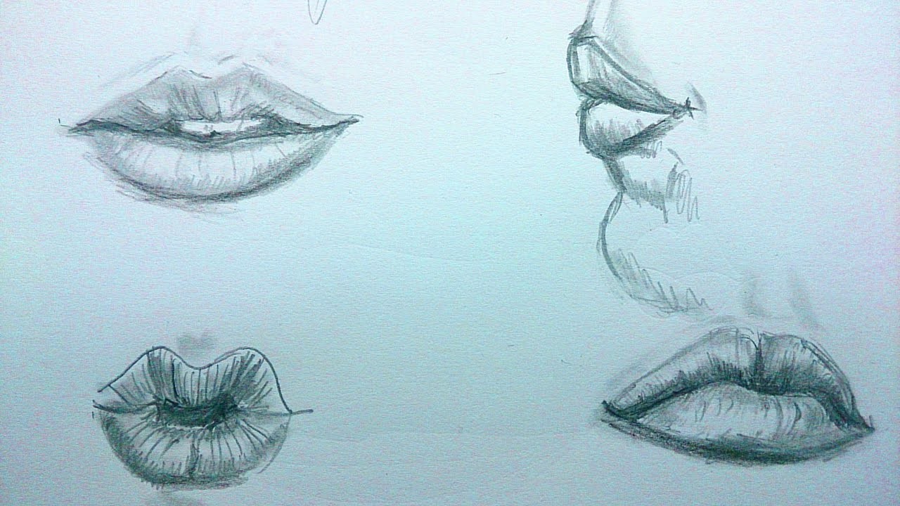 Como dibujar labios a lapiz, paso a paso: Como dibujar retratos