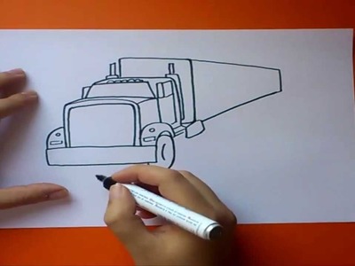 Como dibujar un camión paso a paso | How to draw a truck