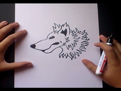 Como dibujar un lobo paso a paso | How to draw a wolf