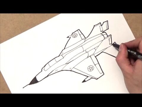 Como dibujar una avion | como dibujar un jet | paso a paso