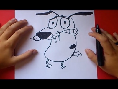 Como dibujar a Agallas el perro cobarde | How to draw Agallas the Cowardly Dog