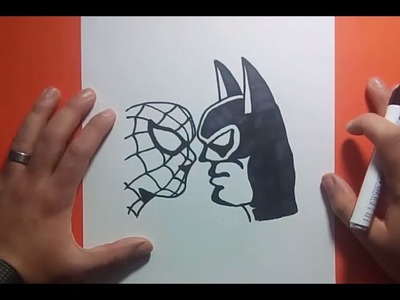 Como dibujar a Batman vs Spiderman paso a paso | How to draw Batman vs Spiderman