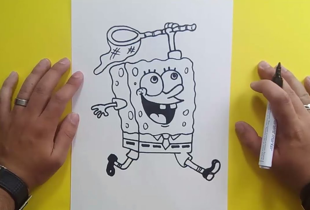 Como dibujar a Bob esponja paso a paso 4 - Bob esponja | How to draw Sponge bob 4 - Sponge bob
