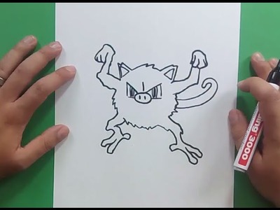 Como dibujar a Mankey paso a paso - Pokemon | How to draw Mankey - Pokemon
