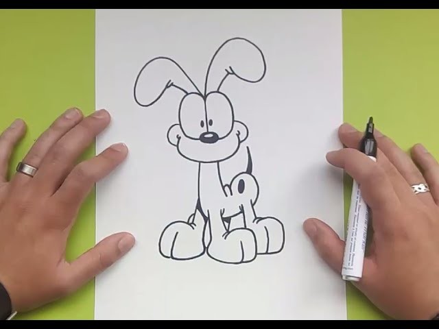 Como dibujar a Odie paso a paso - El show de garfield | How to draw Odie - The Garfield Show