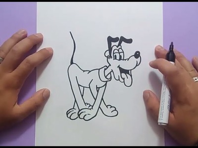Como dibujar a Pluto paso a paso 2 - Disney | How to draw Pluto 2 - Disney