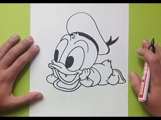 Como dibujar al pato Donald paso a paso 2 - Disney | How to draw Donald duck 2 - Disney