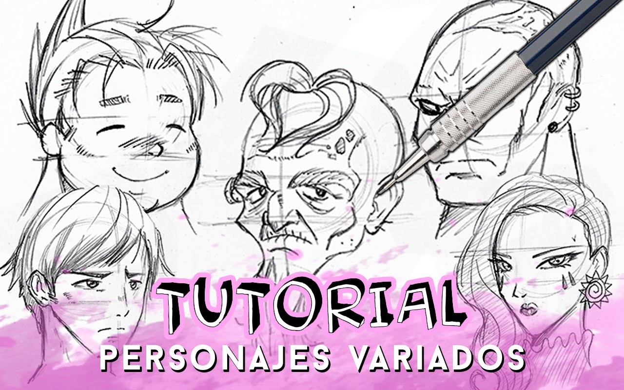 COMO DIBUJAR CARAS ANIME.MANGA DE PERSONAJES VARIADOS | Why So Gurin