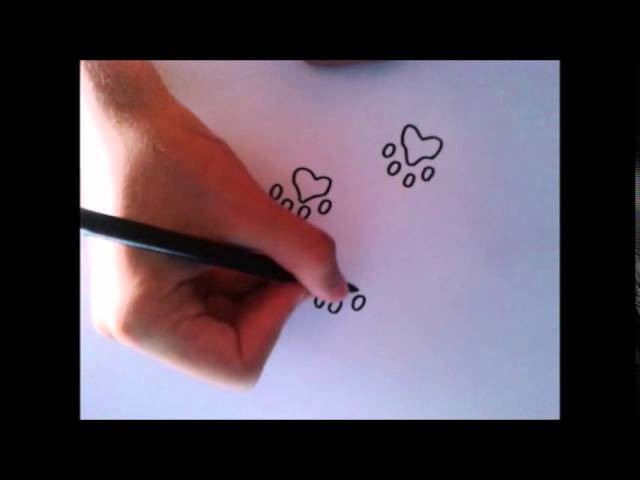 Como dibujar huellas. How to draw footprints.