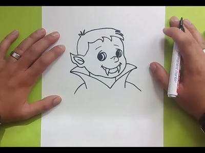 Como dibujar un niño vampiro paso a paso | How to draw a vampire child
