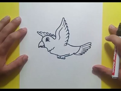 Como dibujar un pajaro paso a paso 5 | How to draw a bird 5