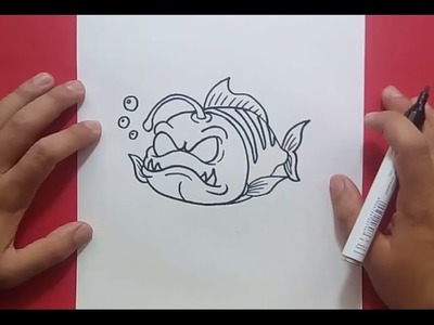 Como dibujar un pez paso a paso 17 | How to draw a fish 17