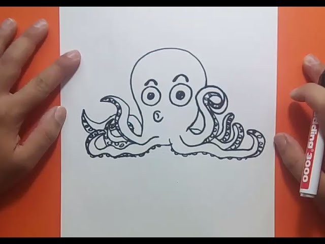 Como dibujar un pulpo paso a paso 5 | How to draw a octopus 5