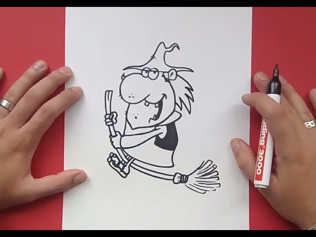 Como dibujar una bruja paso a paso 9 | How to draw a witch 9