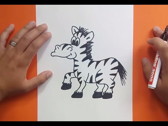 Como dibujar una cebra paso a paso | How to draw a zebra