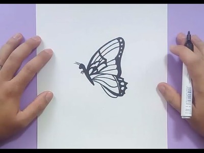 Como dibujar una mariposa paso a paso 13 | How to draw a butterfly 13