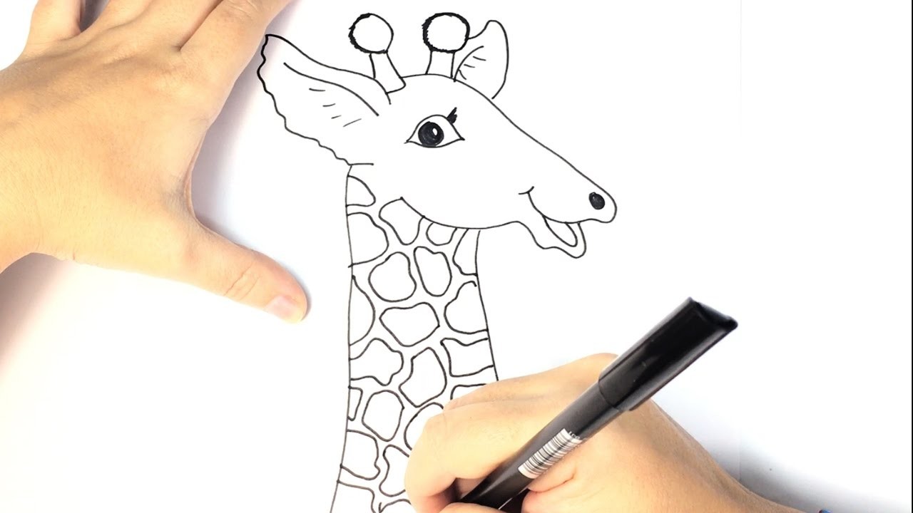 Cómo dibujar una jirafa para niños Paso a paso y muy fácil