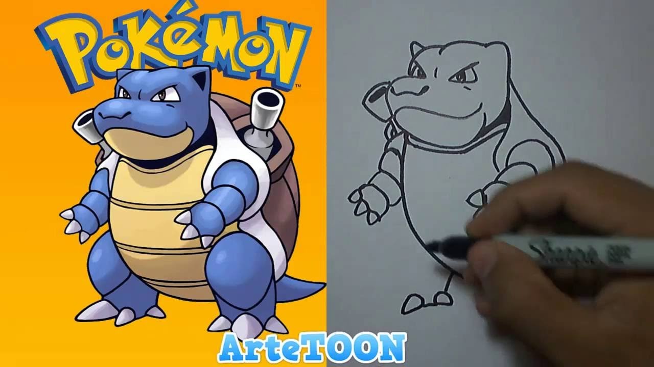 Cómo dibujar a BLASTOISE (Pokémon GO) | How to draw Blastoise (Pokemon GO)