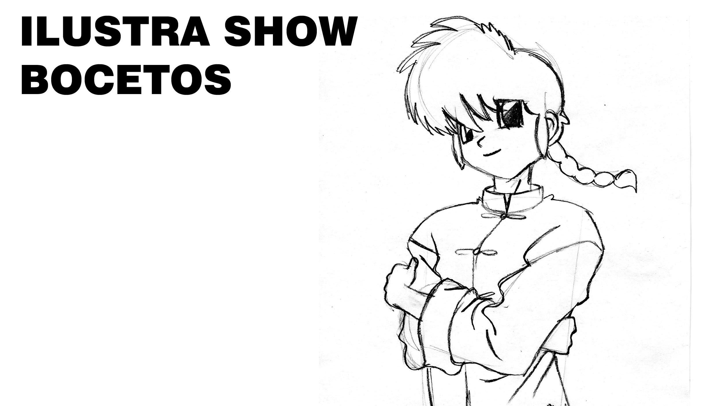 Cómo dibujar a RANMA 1.2 RANMA Y MEDIO Tutorial ILUSTRA SHOW