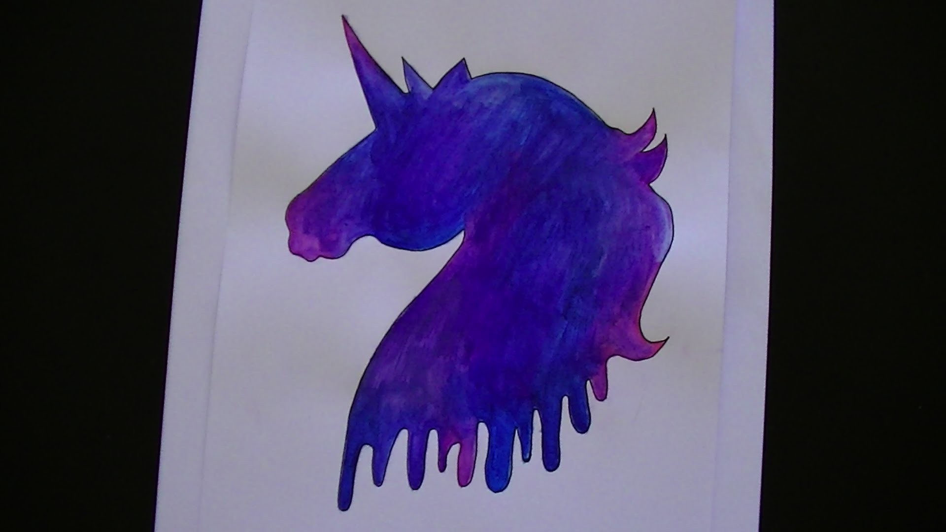 Como dibujar.pintar un unicornio galaxia - Dibujando