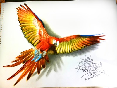 Como dibujar un ave ▶2016 resolución 4k