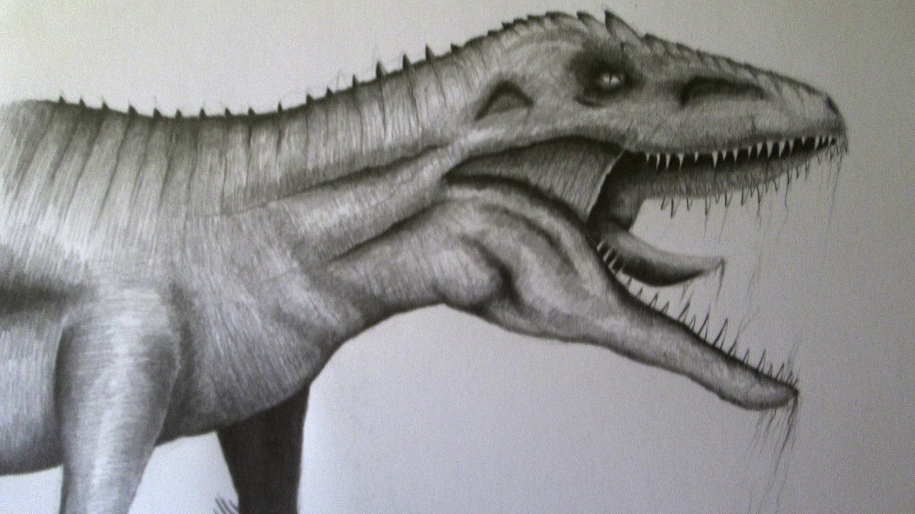 Cómo dibujar un dinosaurio a lápiz paso a paso, dibujando dinosaurios realistas