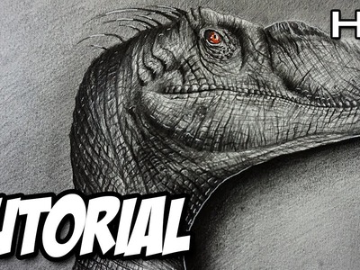 Cómo dibujar un Velociraptor Realista a lápiz paso a paso - TUTORIAL